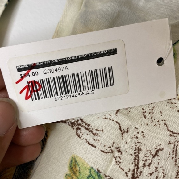 Fab'rik Tropical Print Dress With Double Pocket - Picture 3 of 12